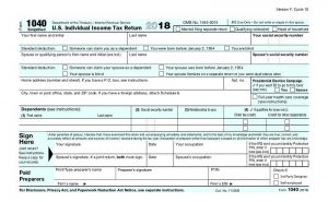 US Form 1040, Financial 1 Tax