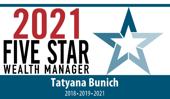 Five Star Award Winner, 2021 - Tatyana Bunich