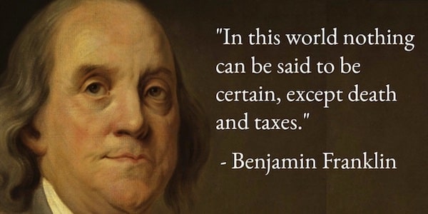 Tax quote Benjamin Franklin